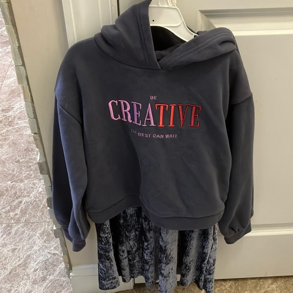 Black couture sweater dress. Size 8/10 girls